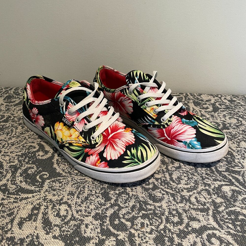 Authentic Vans Hawaiian Floral Hibiscus RETIRED Sz 6 Women’s